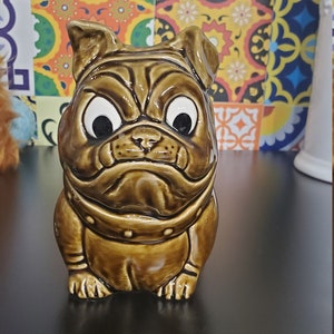 Sylvac#5096 English Bulldog Pottery Bank/Sylvac Bulldog/Sylvac Pottery/Bulldog Bank/Bulldog Pottery/ Dog Bank
