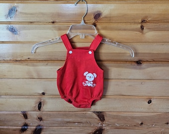 Vintage 70s80s Carter's Baby Teddy Bear Romper Size 6 Months/Carter's Baby Romper