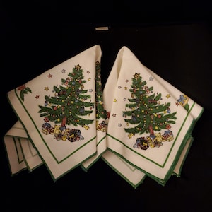 NOS Muito Raro 2 peças Nikko Boas Festas Guardanapos de Natal Fallani e Cohn Fabricados no Brasil/Nikko Boas Festas Guardanapos/Nikko Boas Festas