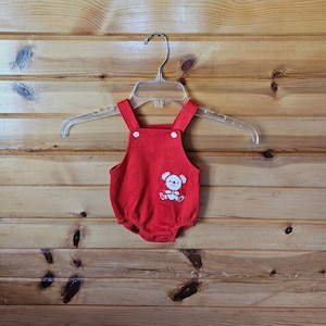 Vintage 70s80s Carter's Baby Teddy Bear Romper Size 6 Months/Carter's Baby Romper