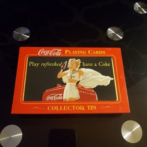Vintage Coca-Cola Spielkarten mit Sammlerdose/Coca-Cola Karten/Coca-Cola Dose
