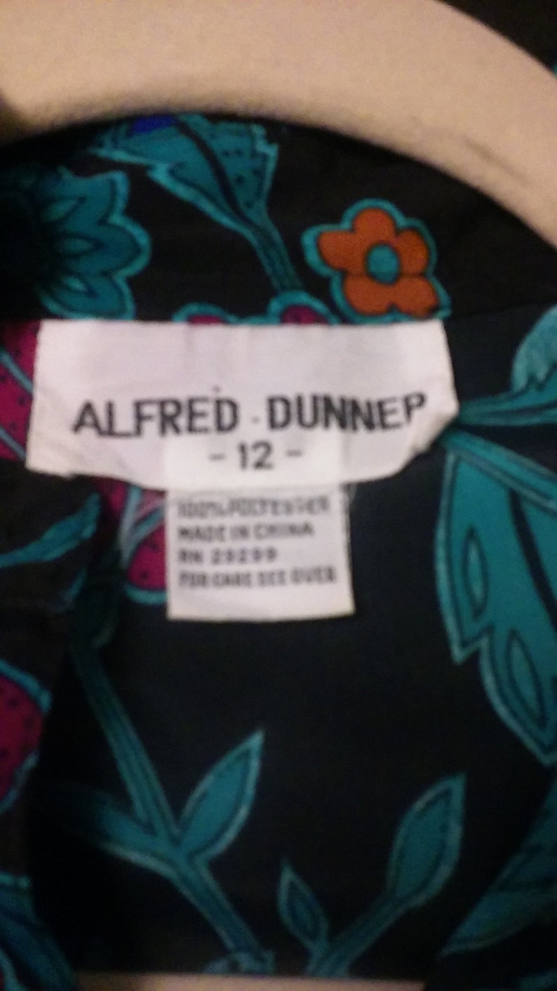 80s90s Paisley Flower Pattern Blouse by Alfred DunnerAlfred DunnerPaisley Blouse