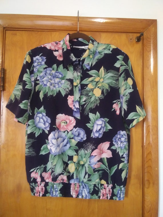 80s Floral Blouse by Alfred Dunner/Alfred Dunner/F