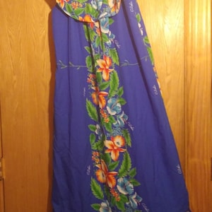 60s/70s NWT Hawaiian Floral Maxi Dress by Royal Princess/ Hawaiian Dress/Maxi Dress/Royal Princess/Floral Dress