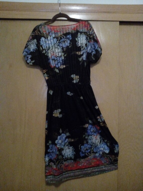 Boho Chic Dress/70s Sheer Boho Chic Flower Patter… - image 2