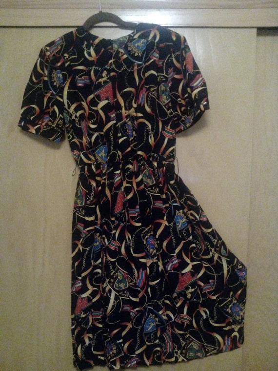 80s Abstract Pleated Dress by Winning Ticket/Abstr