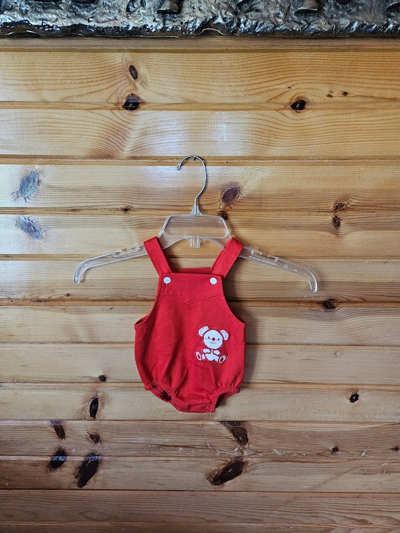 Vintage 70s80s Carter's Baby Teddy Bear Romper Size 6 Months/Carter's Baby Romper