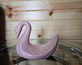 Pink Ceramic Swan