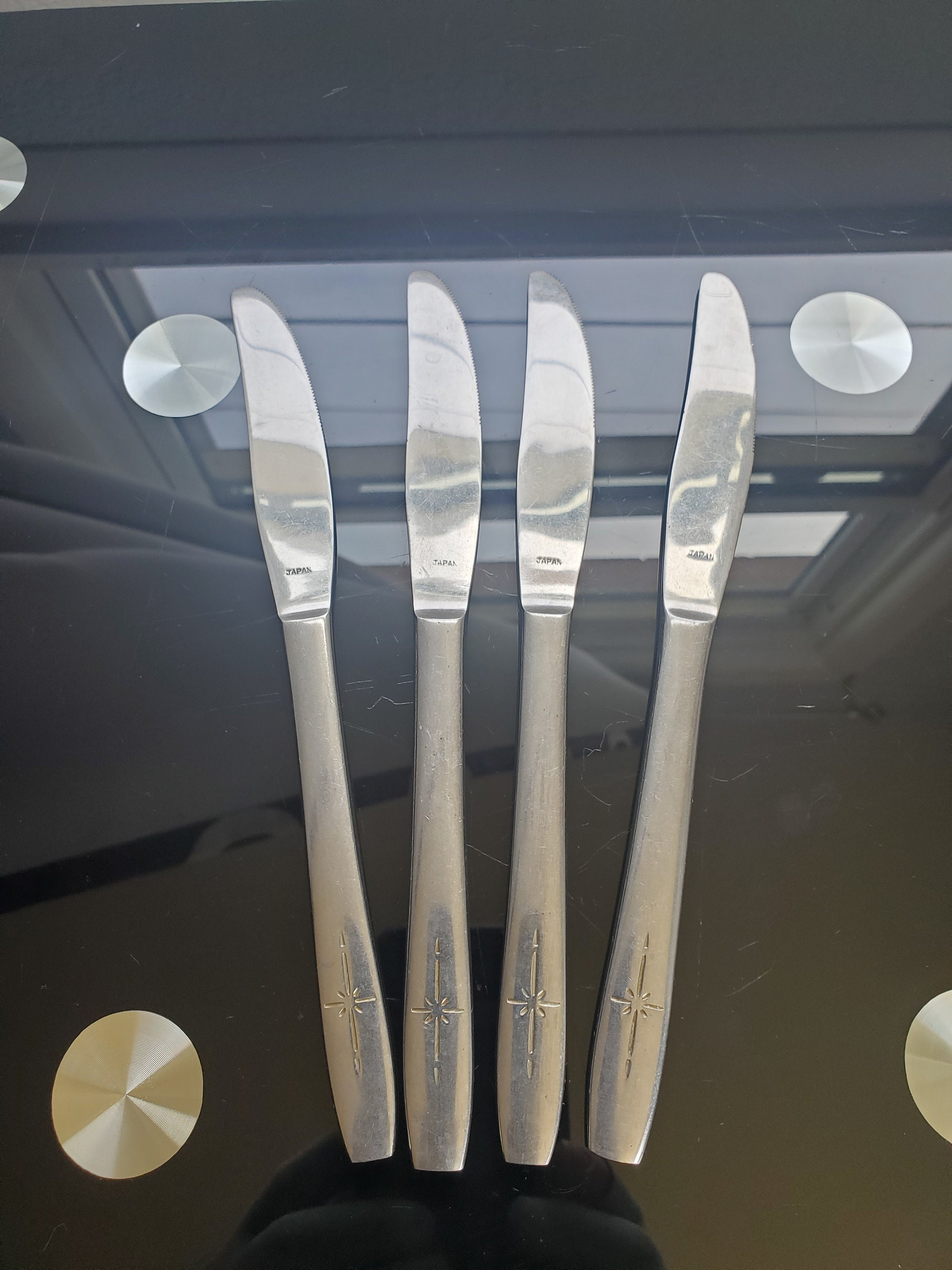 MCM Starburst Atomic Knives Set of 4 Made in Japan/starburst Knife