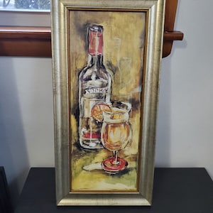 Framed Vodka Print by Bush/Vodka Print/Framed Vodka/Bar Decor/Home Decor/Liquor  Decor/Vodka/Drink Decor