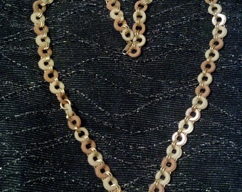 60s Geometric Necklace/Costume Jewelry/Geometric Necklace/60s Costume Jewelry/Circle Necklace/Geometric/Costume Jewellery