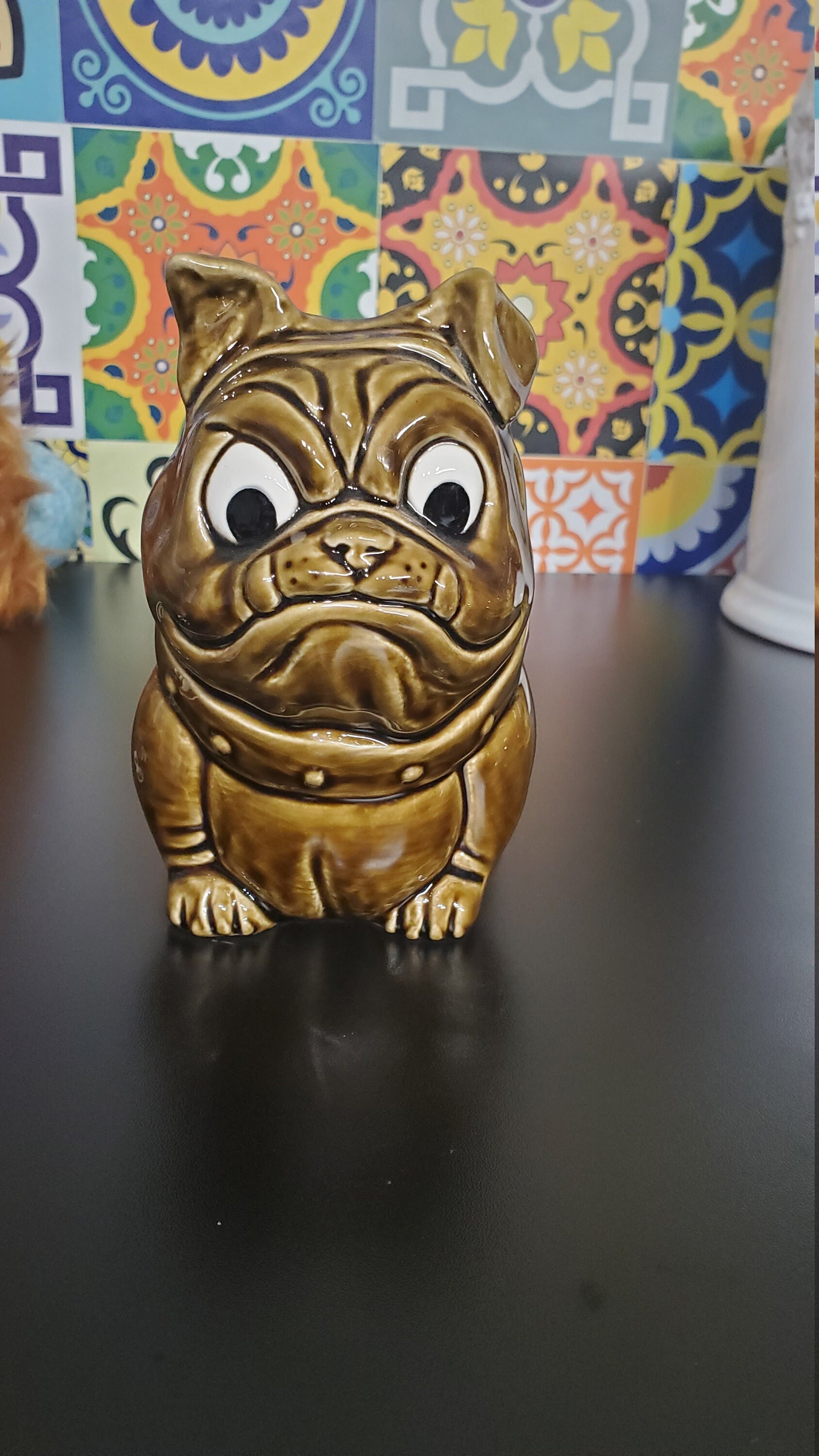イギリスアンティーク シルバック SILVAC 陶器 犬置き物 プードル ○ps-15/SylvaC シルバック社 見返りワンコ | PISKEY -イギリス