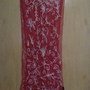 80s/90s NWT Boho Chic Scarf by Honey/Scarf/NWT Scarf/Boho Chic Scarf/Honey Scarf/Red Scarf
