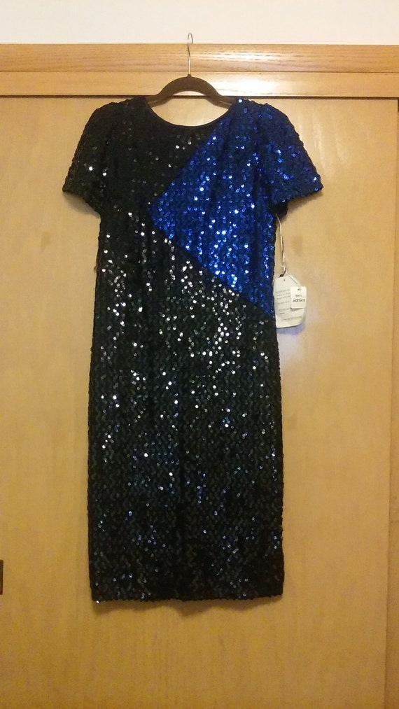 80s NWT Authentic Vintage Sequin Dress by Norman B