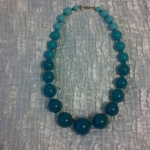 60s Authentic Monet Necklace/Monet/ Monet Necklace/Costume Jewellery/ Costume Jewelry/Blue Necklace