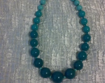 60s Authentic Monet Necklace/Monet/ Monet Necklace/Costume Jewellery/ Costume Jewelry/Blue Necklace