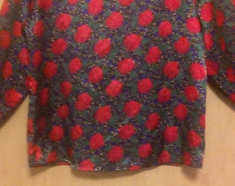 Jaren 80 Argenti-blouse/blouse/bloemenblouse/bloemenshirt/Argenti/bloemenblouse/bloemen