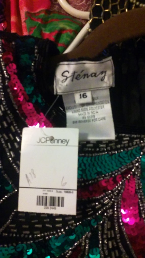 80s NWT Stenay Sequin and Beaded Dress/Stenay/Ste… - image 3