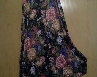 80s/90s NWT Flower Pattern Maxi Skirt by Morgan Square/Vintage Maxi Skirt/Morgan Square/Floral Skirt/NWT Vintage/ Maxi Skirt/Flower Skirt