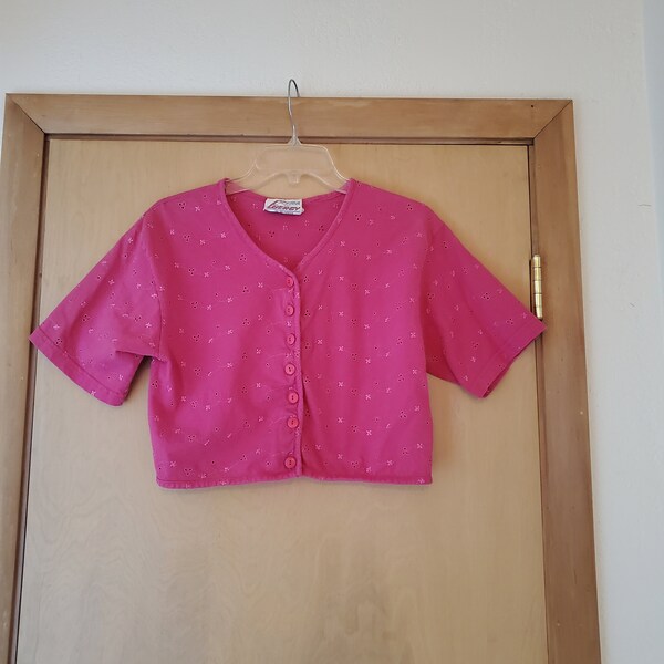 Pink Tissue Beads Embroidered Crop Top with Flared Cape and Flared Palazzo Set