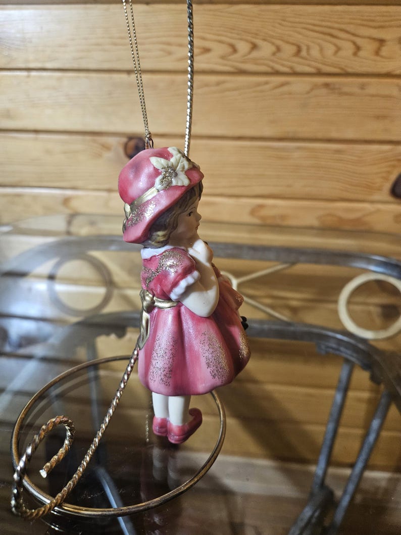 Porcelain Girl Holding Doll Ornament image 4