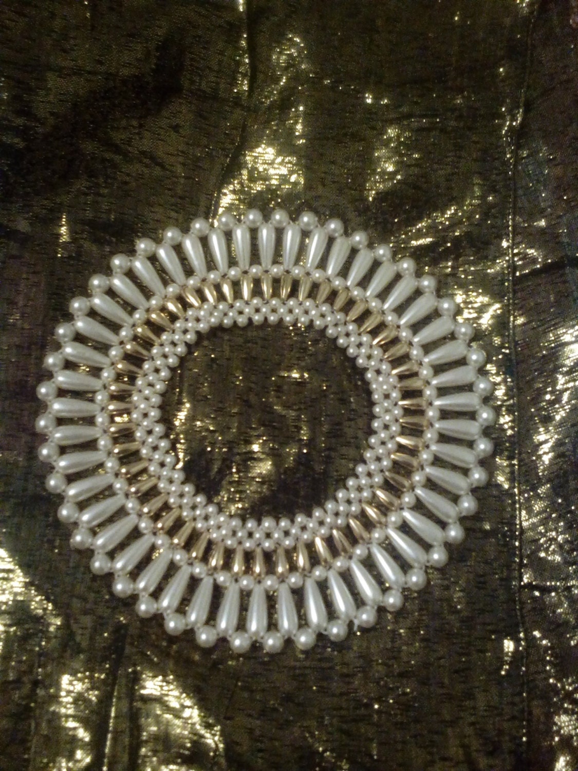80s/90s Faux Pearl Choker/Costume Jewelry/Cleopatra Necklace/Faux Pearl Necklace/Pearl Choker/Choker/Costume Jewelry