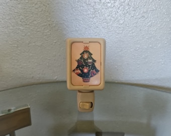 Vintage julgransnattlampa/julheminredning
