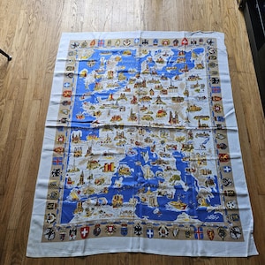 Souvenir tafelkleed vintage kaart van Europa/tafelkleed Europa