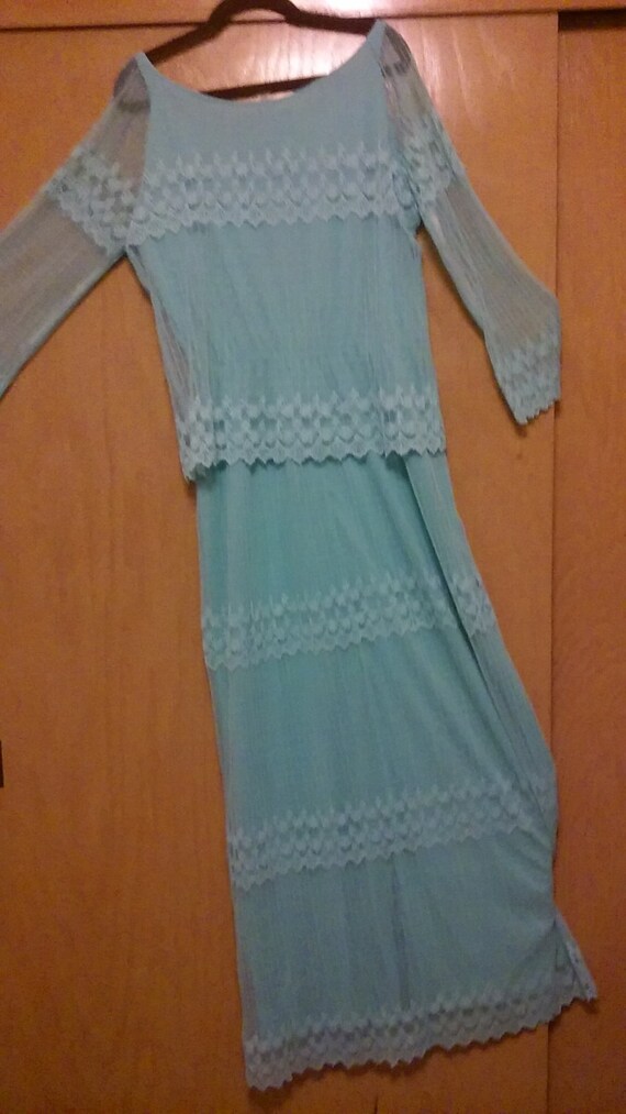 60s/70s Vintage NWT Boho Chic Maxi Wedding Dress … - image 4