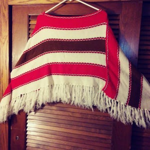 Poncho/poncho/sud-ouest/sud-ouest fait main style sud-ouest/Unisexe/poncho unisexe/fait main