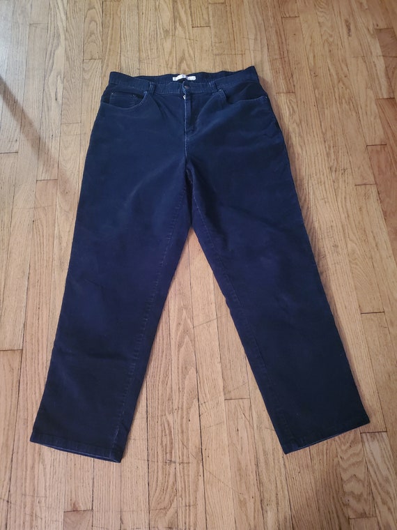 Vintage Bill Blass Corduroy Woman's Navy Blue Pant