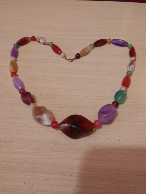 80s/90s Chunky Geometric Necklace/Geometric Necklace/Costume Jewelry/Chunky Necklace/Costume Jewellery