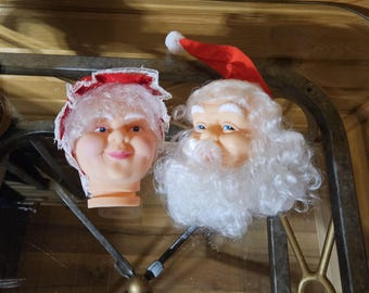Santa or Mrs Claus Rubber Face Doll Head