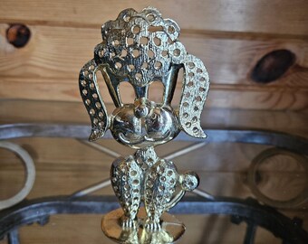 Goudkleurige metalen poedeloorbelhouder/oorbelhouder/poedeloorbelhouder