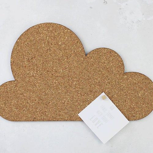 Cloud Cork Memo Board Cork Pin Board Cork Notice Board Etsy