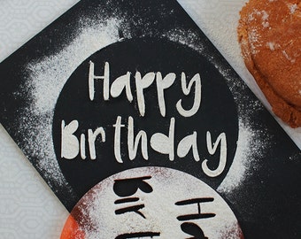 Happy Birthday Cake Stencil - Cake Decoration - Baking Gift Idea - Baking Gift - Cake Stencil - Cake Topper - Happy Birthday - Birthday Idea