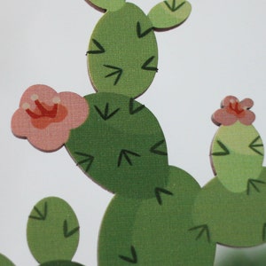 Personalised Card In Wood Keepsake Wooden Card Personalised Card Cactus Plant Planter Housewarming Card Best Teacher Birthday image 2
