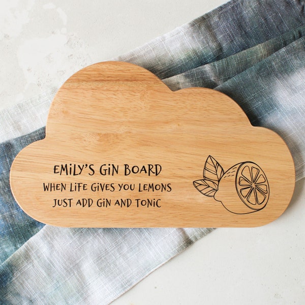 Personalised Gin Board, Gin & Tonic, Bespoke Gin and Tonic Board, Gin Lover's Gift, Gin Gift, Birthday Gift, Gift for Him, Gift for Her