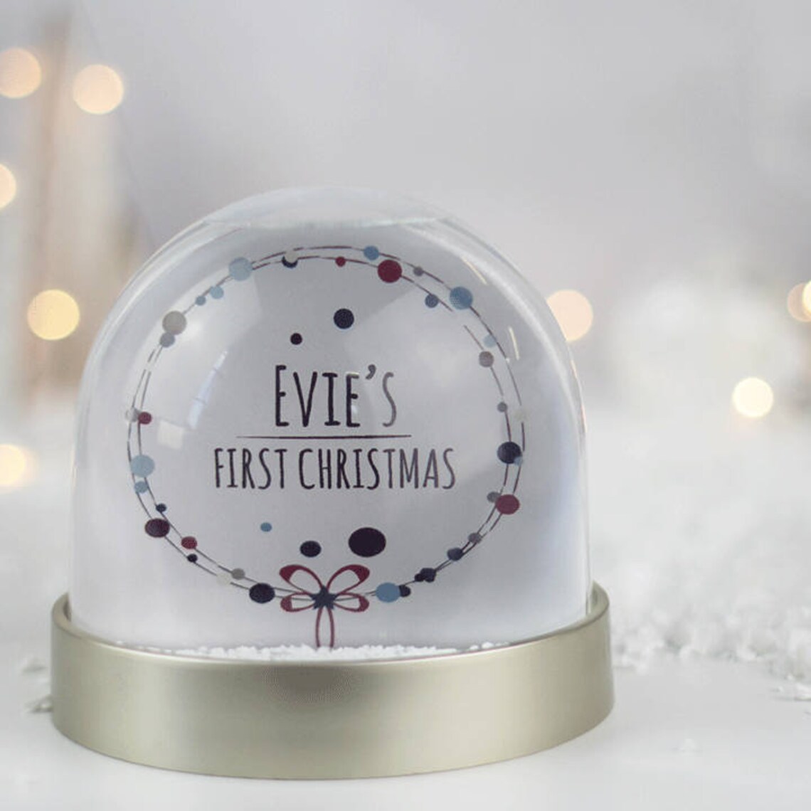 Personalised First Christmas Snow Globe Snow Globe Snow Etsy UK