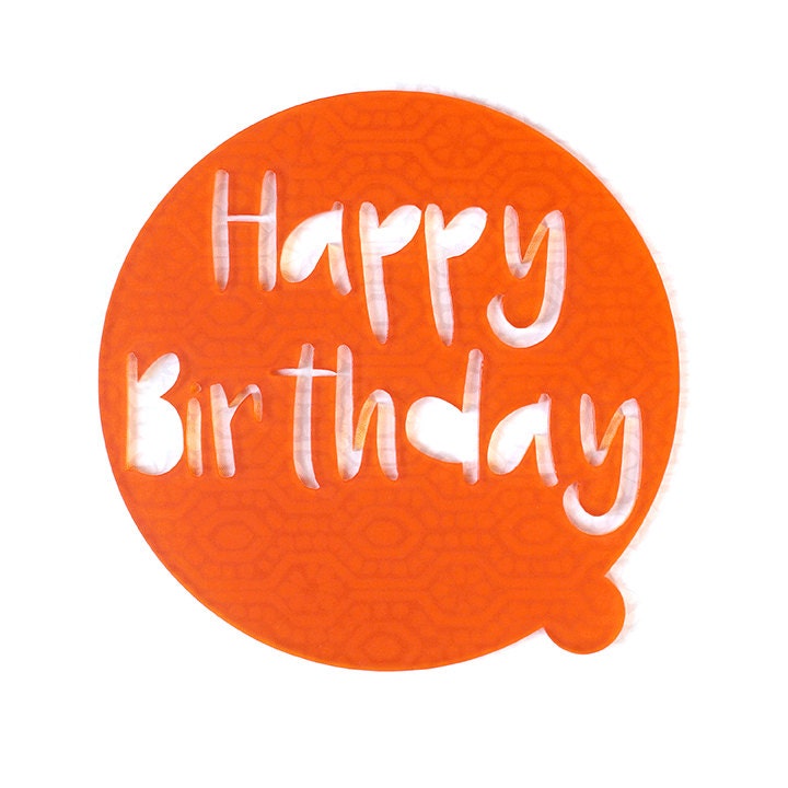 Happy Birthday Cake Stencil Cake Decoration Baking Gift | Etsy