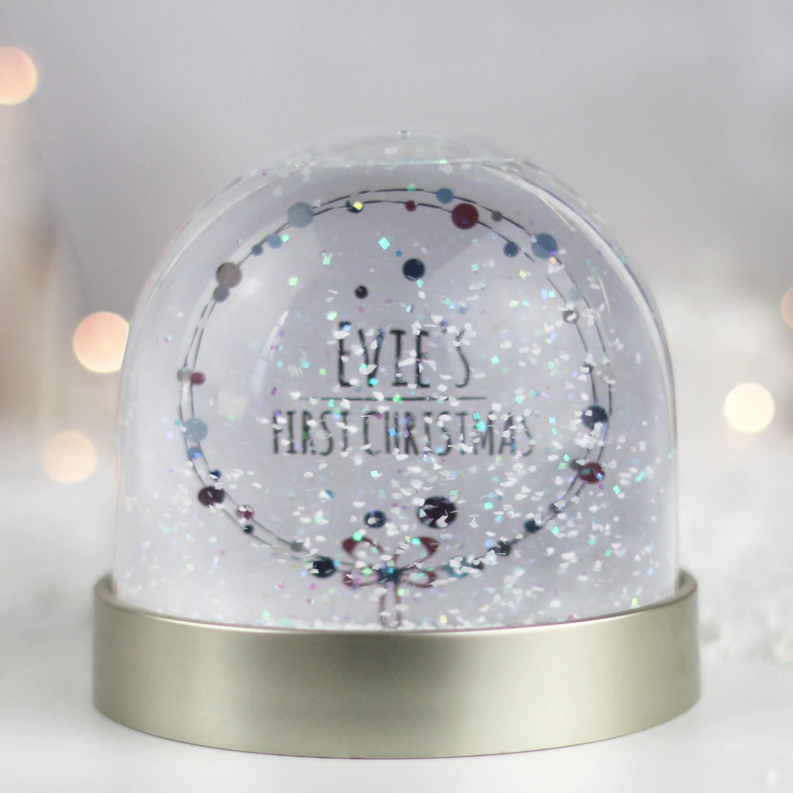 Personalised First Christmas Snow Globe Snow Globe Snow Etsy