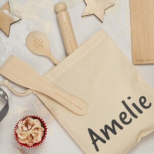 Personalised Baking Set Kids Baking Set Kids Gift Baking Gifts Engraved Utensils Baking Kit Personalised Gift Baking Supply image 5