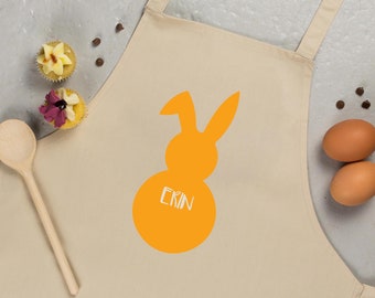 Easter Bunny Apron - Personalised Apron - Childs Apron - Kids Bakeware - Baking Gift - Rabbit Gift - Bunny Present - Christmas Gift for Kids