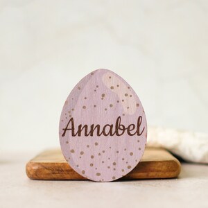 Personalised Place Setting Speckled Egg Easter Name Card Egg Table Card Speckled Egg Place Card Personalised Egg Place Setting Lilac