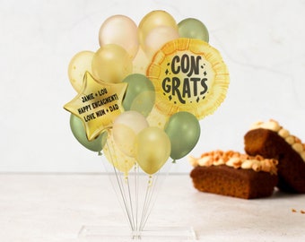 Personalised Helium Balloon Card, Congratulations - Birthday Card - Balloon Bouquet - Keepsake Card - Congrats Card - Unusual Card