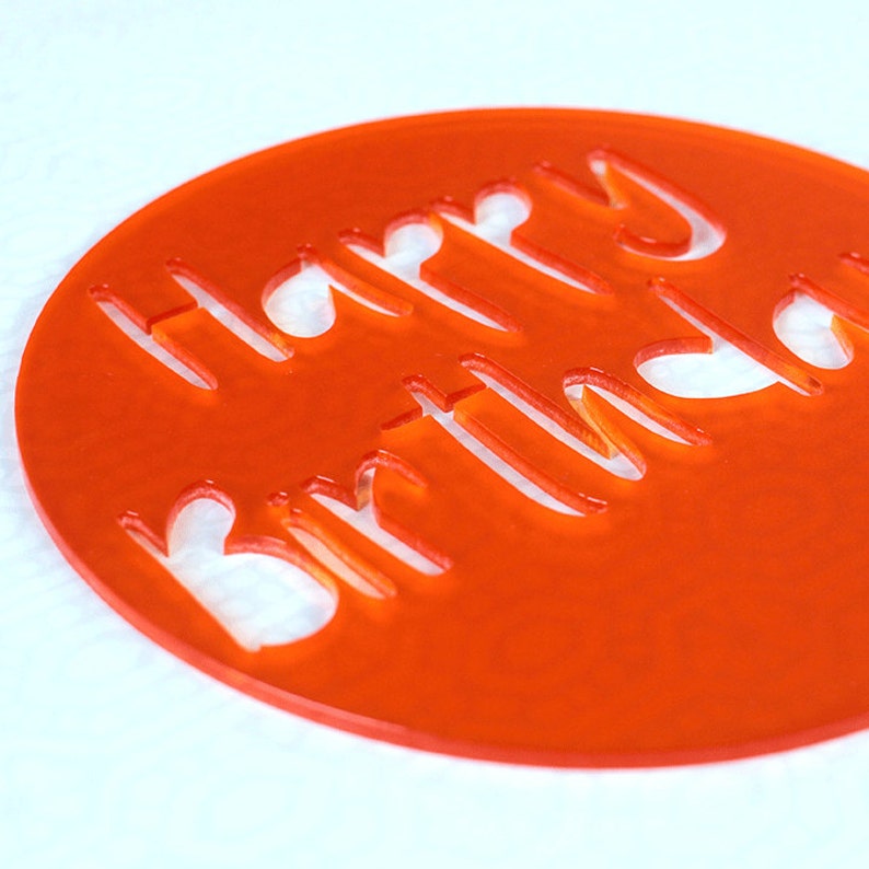 Happy Birthday Cake Stencil Cake Decoration Baking Gift Idea Baking Gift Cake Stencil Cake Topper Happy Birthday Birthday Idea image 3