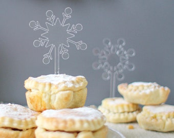 Edible Mince Pies X6 Christmas Cupcake  Icing Cake Topper