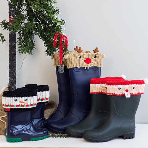 Personalised Christmas Boot Cuffs Welly 