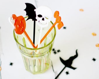Halloween Drink Stirrers - Party Favors - Drink Stirrers - Halloween Party - Halloween Decorations - Swizzle Sticks