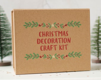 Christmas Decoration Craft Kit - Make Your Own - Christmas Bauble - Tree Decoration - Personalise Your Decoration - Personalised Bauble